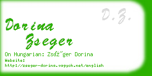 dorina zseger business card